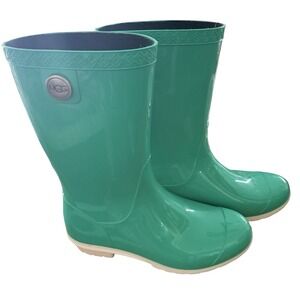 UGG Sienna Green Waterproof Rubber Rain Boots Women's US 5 EU 36